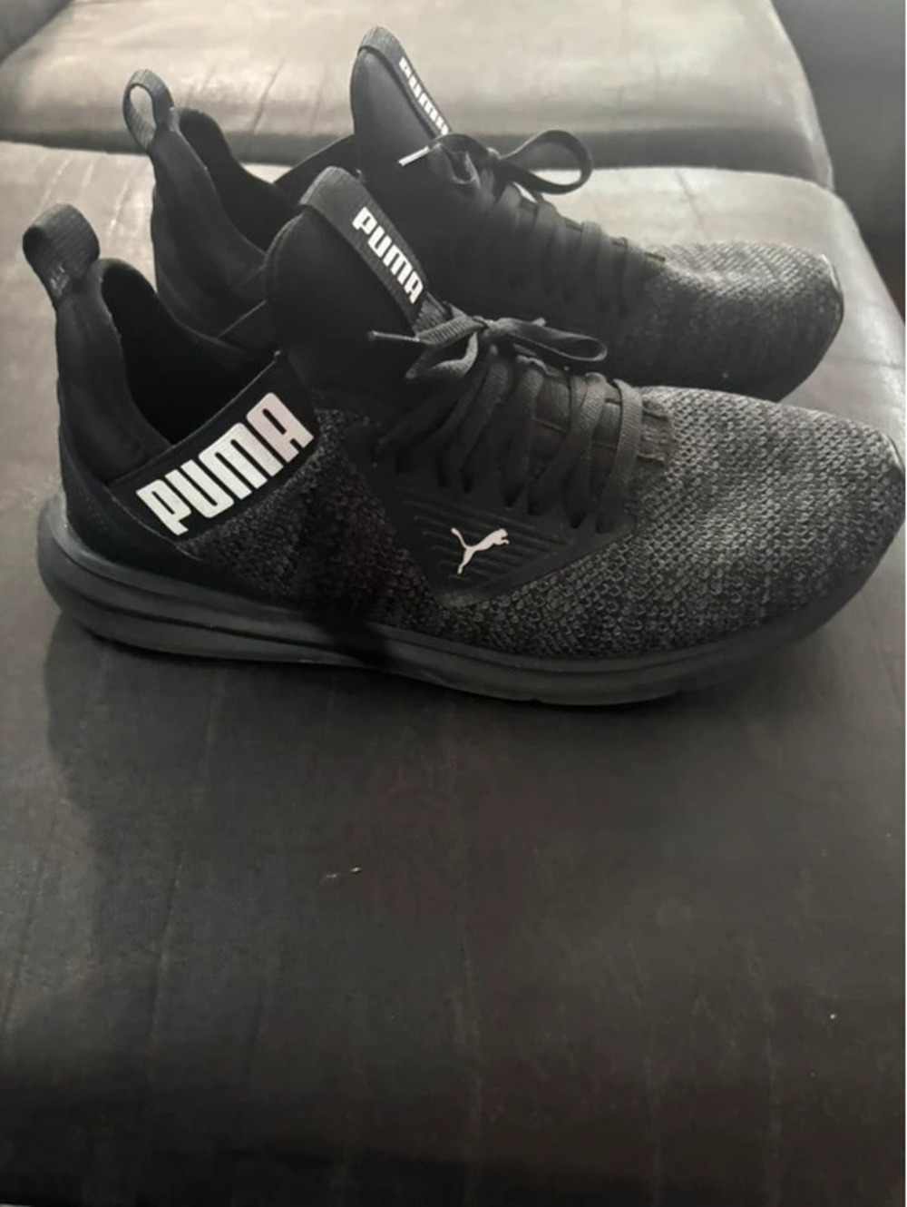 PUMA Ignite Limitless Knit Men’s 9.5 Black Gray Running Training Sneakers